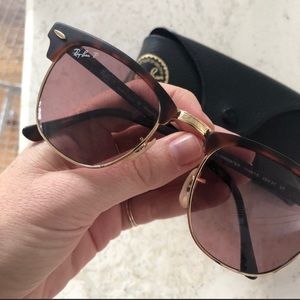 RAY-BAN Polarized Pink Sun Glasses
